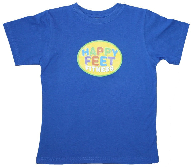 Happy Feet Fitness T-Shirt Blue