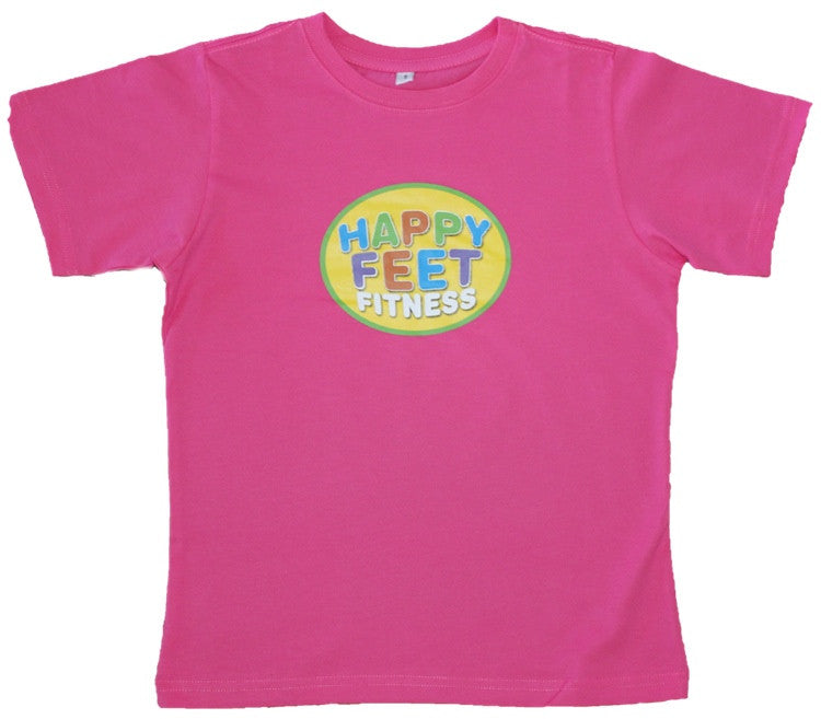 Happy Feet Fitness T-Shirt Pink