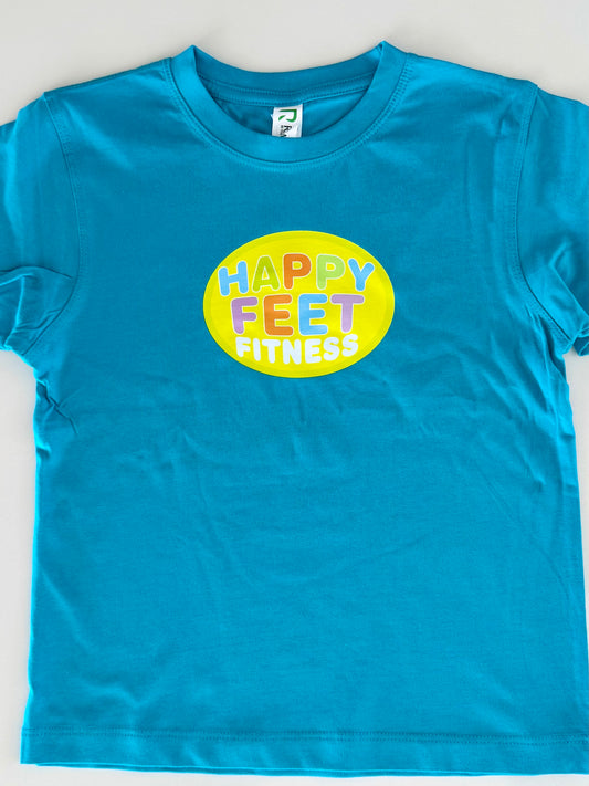 Happy Feet Fitness T-Shirt Turquoise