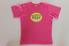 Happy Feet Fitness T-Shirt Pink